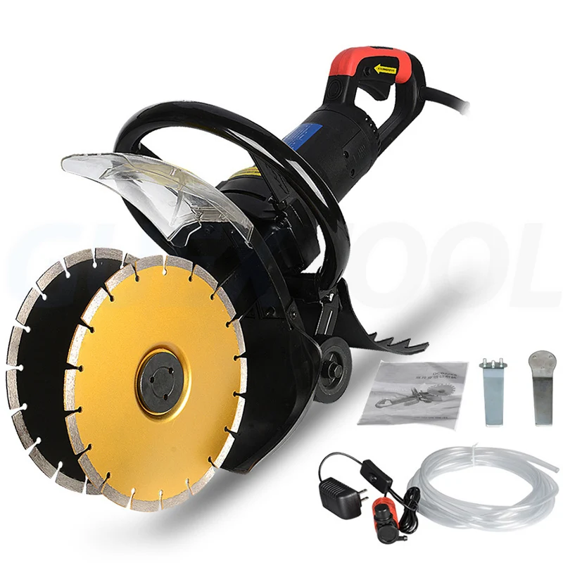 220V Double Saw Blade Dust-Free Slotting Machine Wall Cutting Machine Door Opening Red Brick Light Brick Concrete Cutting