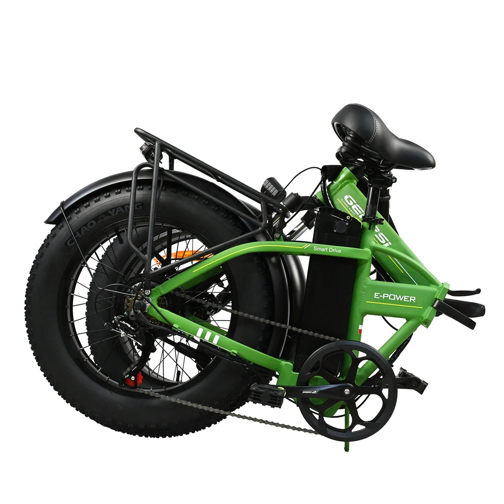 BAOLUJIE GPS-DZ2002 E-Bike mit Hinterrad-Speichenlaufrad, Fat Tire, 48V 16AH Akku, Doppelfederung, 7-Gang, 40-50KM Reichweite