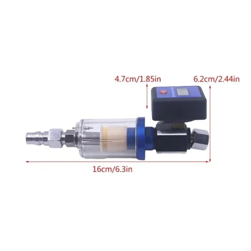 Air Compressor Filter Pressure Gauge with Digital Display and Oil Water Separator for Spray Painting Applications