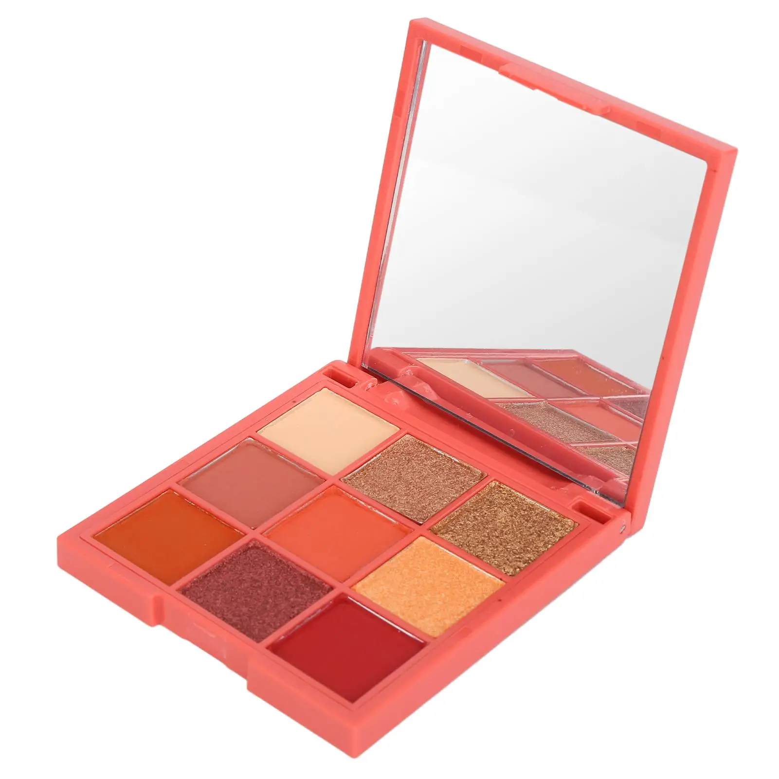 Paleta de sombras para mulheres, alta pigmentação, sombras duradouras foscas e glitter, cosméticos primer facial, 9 cores