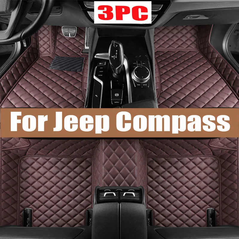 

Car Floor Mats For Jeep Compass 2018-2022 DropShipping Center Interior Accessories 100% Fit Leather Carpets Rugs Foot Pads