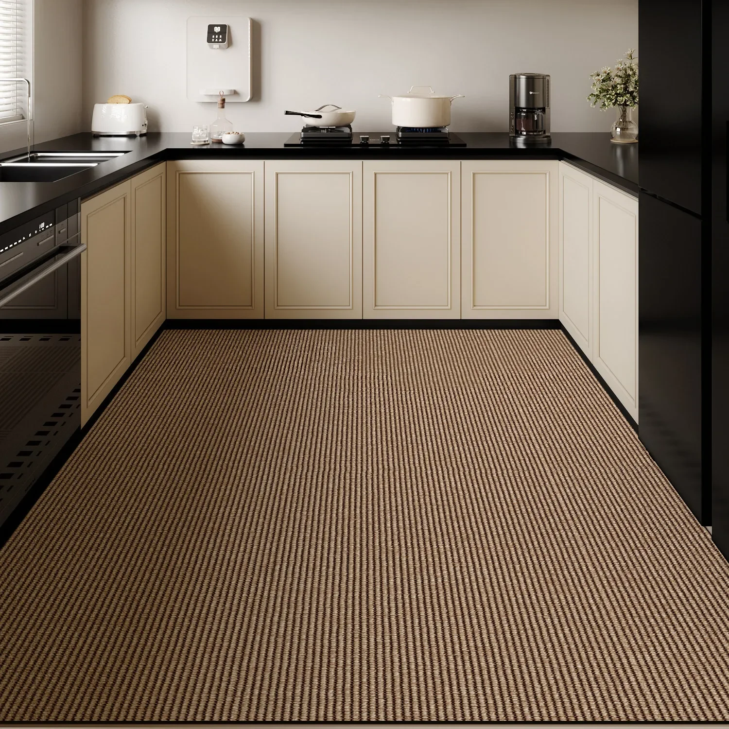 Absorbent Waterproof Diatom Mud Kitchen Rug Non Slip Oil Resistant Dirt Proof Wipeable Wash Free Full Size Entrance Doormat