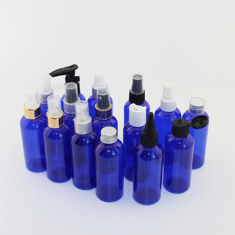 100ml X 50 Empty Round Pointed Mouth E Liquid Plastic Container 100cc Empty Blue Cosmetic Lotion Bottles With Screw Cap  DIY