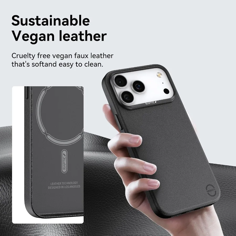 حافظة جلدية فاخرة مصممة لهاتف iPhone 17 Pro 6.3 مع توافق Magsafe ودعم الشحن اللاسلكي #3