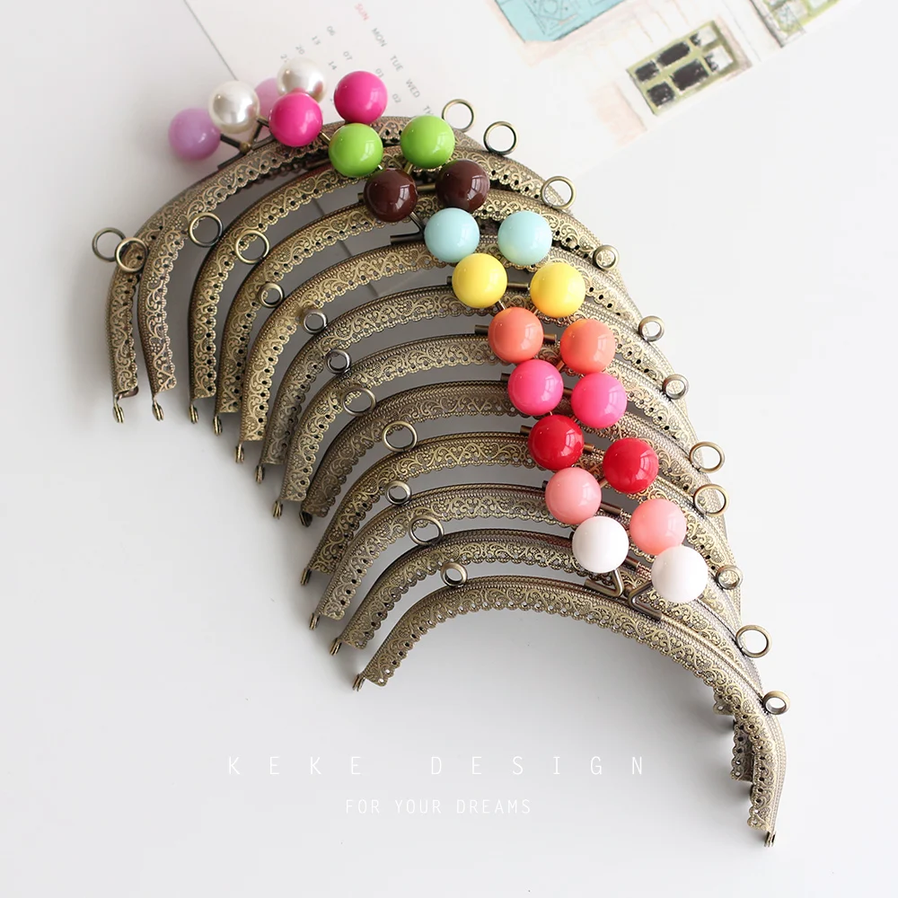 Cocoa Home 12 Colors Candy Bead Arc Mouth Handmade DIY Fabric Bag F12 Home Crafts Sewing Accessories