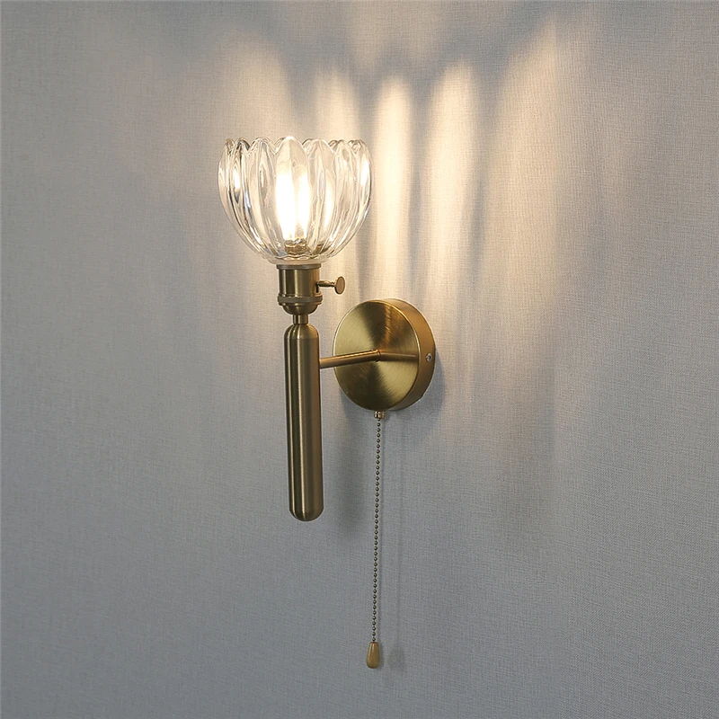 الشمال اللون الزجاج الجدار ضوء أضواء غرفة النوم الحديثة LED الزهور مصابيح الحائط لغرفة الطعام السرير تركيبات الإضاءة الزخرفية