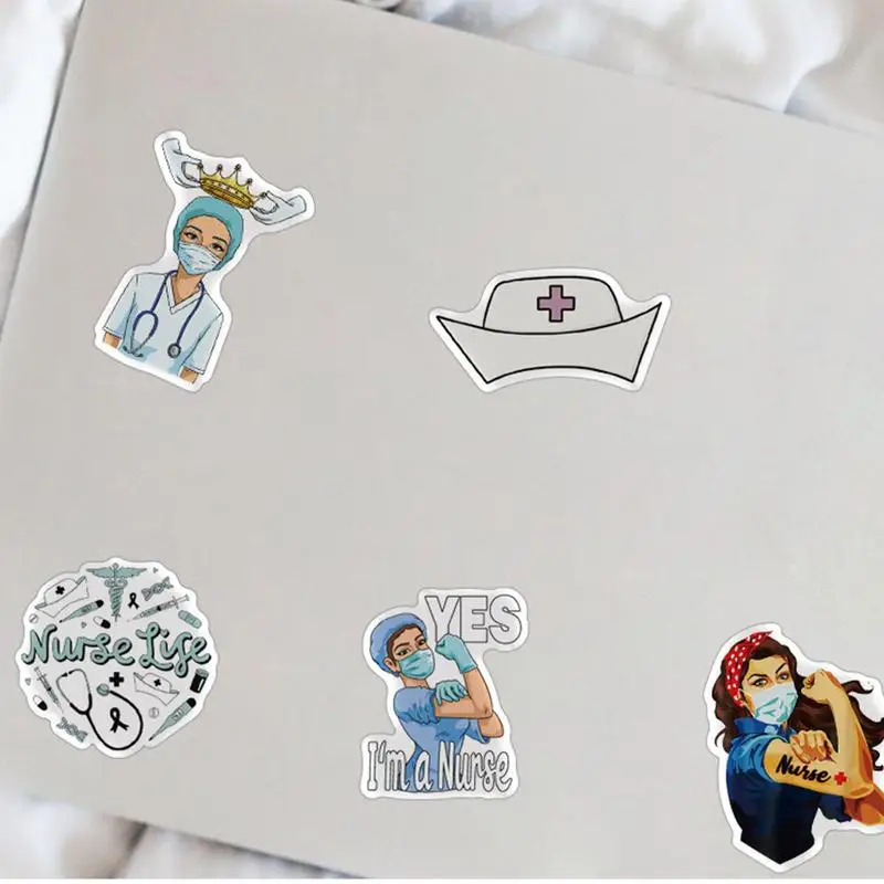 Doctor Stickers For Laptop 150 Count Skateboard Decals Novelty Waterproof Pharmacy Themed Skateboard Decals For Water Bottle