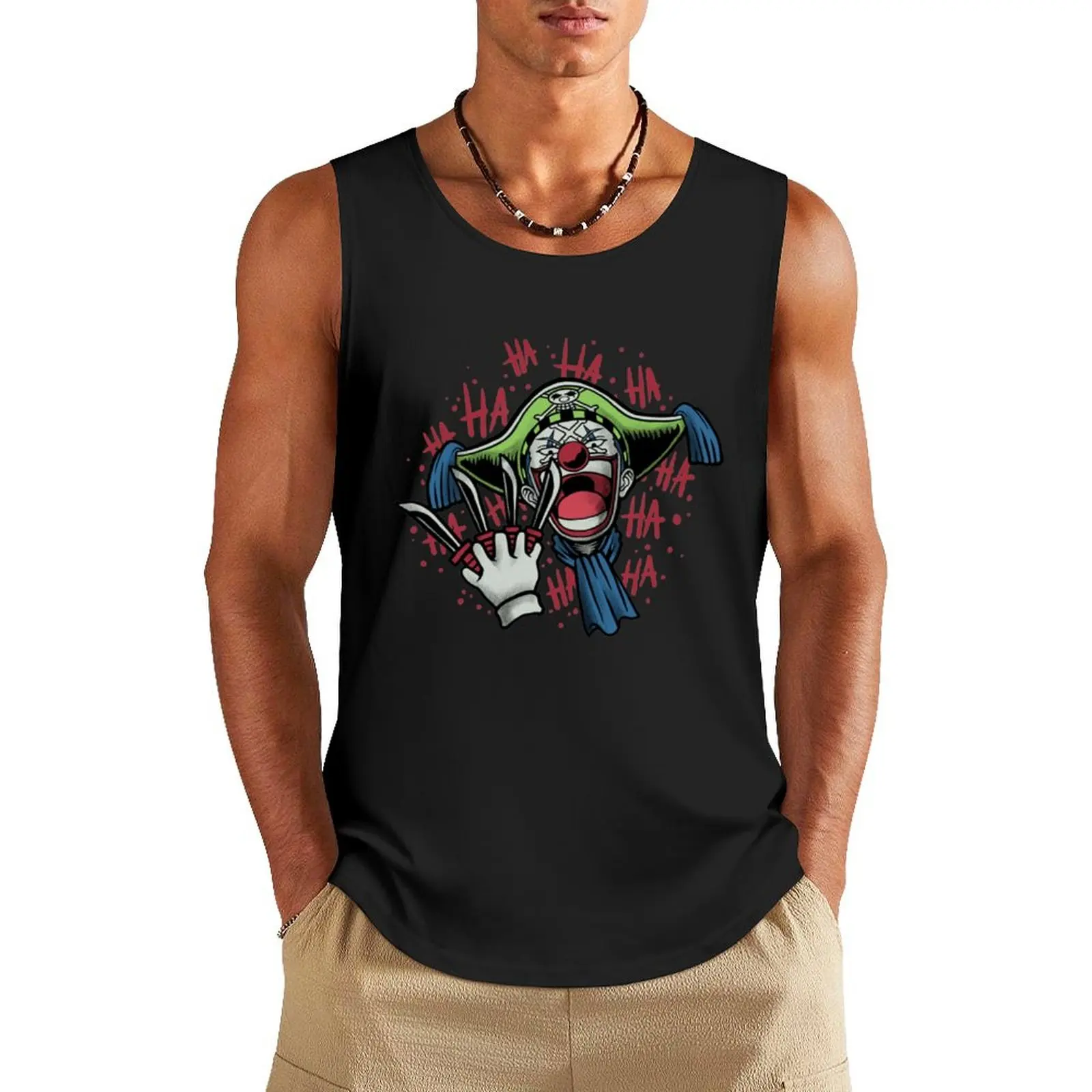 Buggy Captain Piece Tank Top anime t-shirt gym man fashion 2024 man bodybuilding