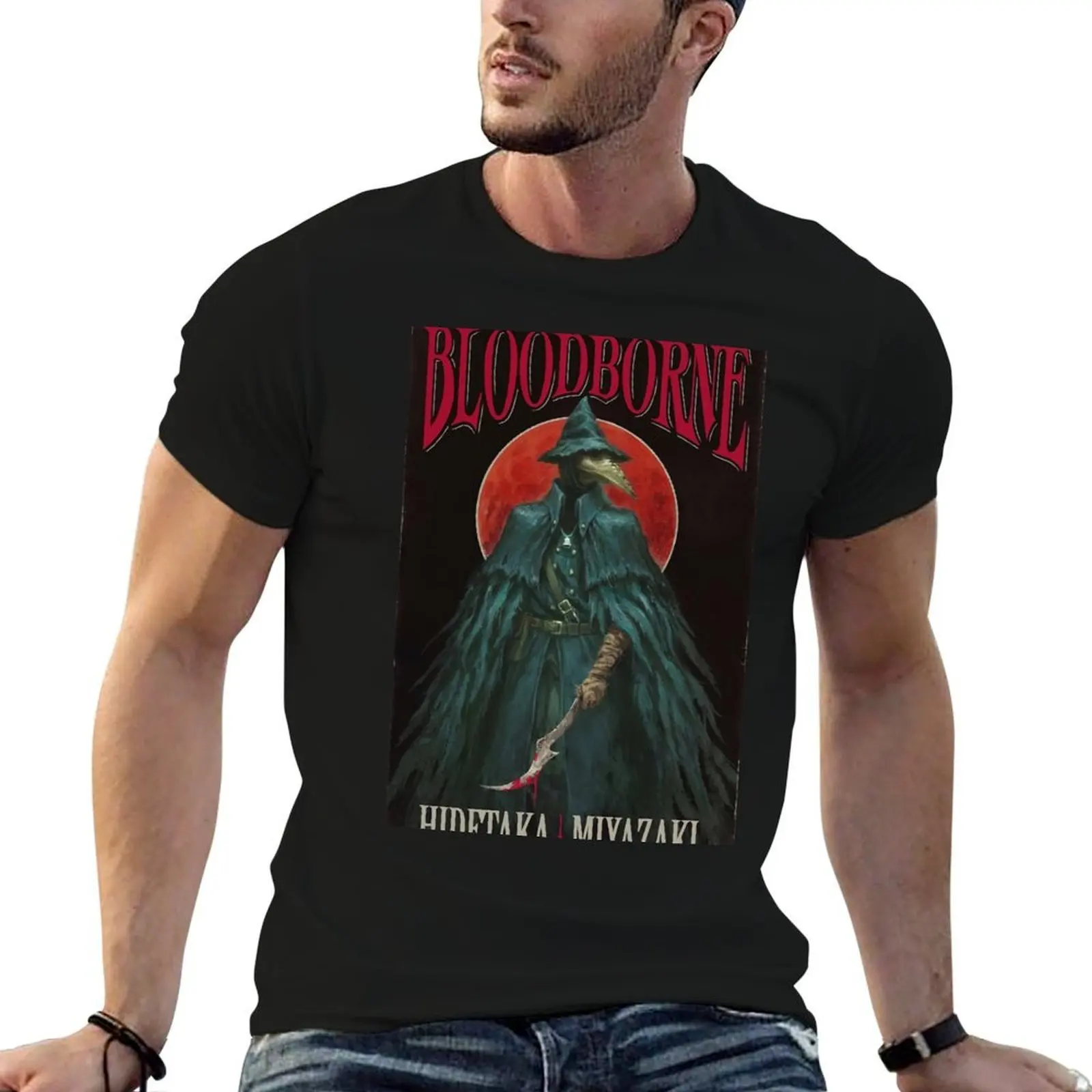 

Bloodborne 70's style T-Shirt t shirt man designer anime tshirt T-Shirt