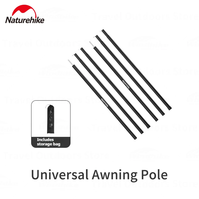 

Naturehike Awning Pole Iron Tube Thickened Wind-resistant Increase Pipe Diameter Tarp Poles Tent Shelter Accessories Door Pole