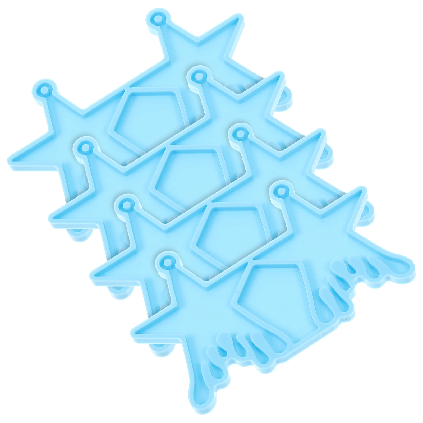 

4 шт., силиконовые формы для литья ювелирных изделий, кулон для сережек, гибкая антипригарная силиконовая форма, набор ручной работы «сделай сам», прекрасный стиль, форма для сережек