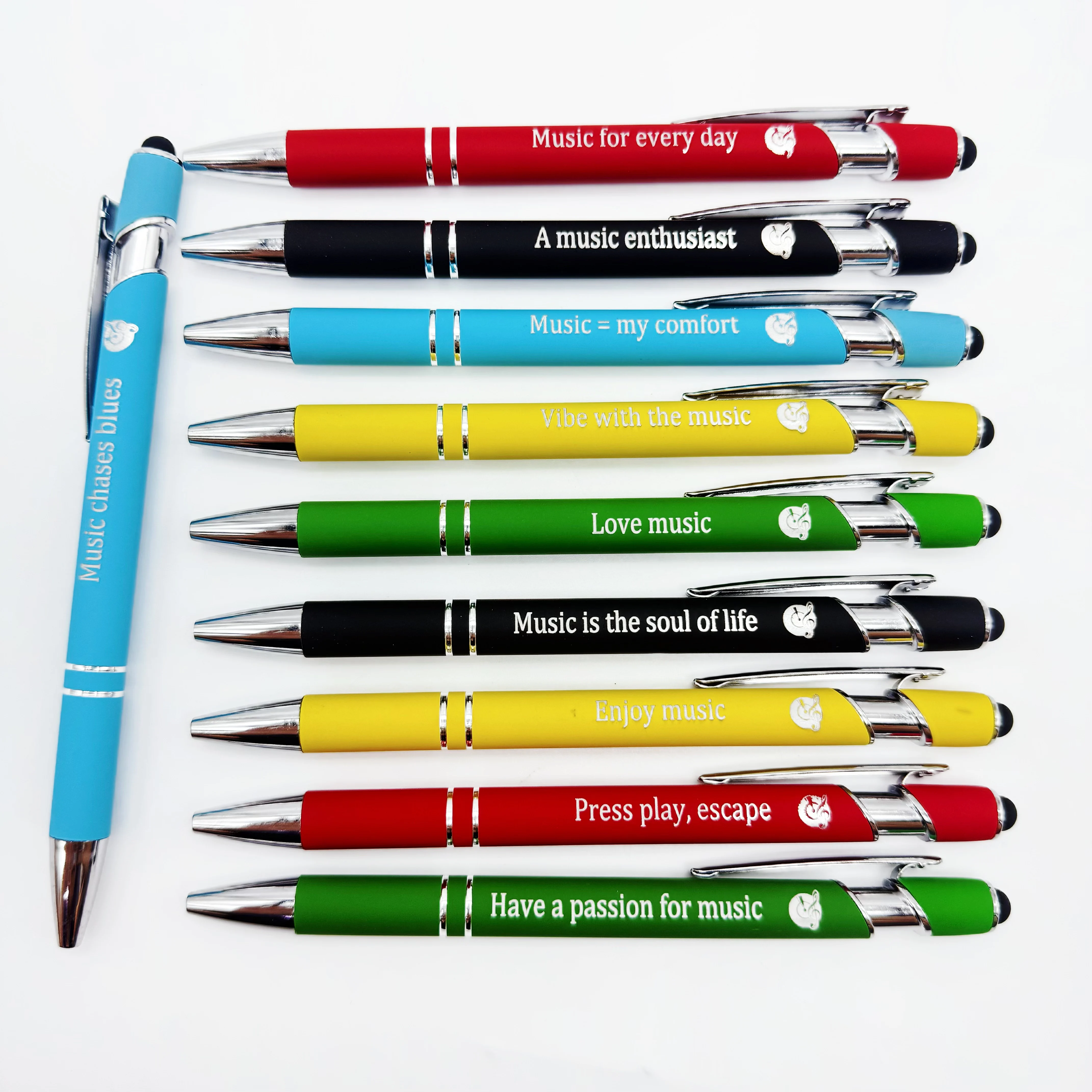 

13 шт./15 шт., ручки для гравировки фраз с музыкальными инструментами, выдвижные шариковые ручки с музыкальными фразами, шариковые ручки для праздничного подарка