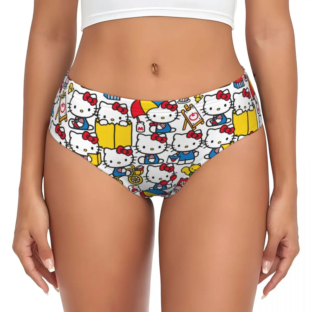 Women's Hello Kitty Brief Underwear Soft Breathable Briefs Panties