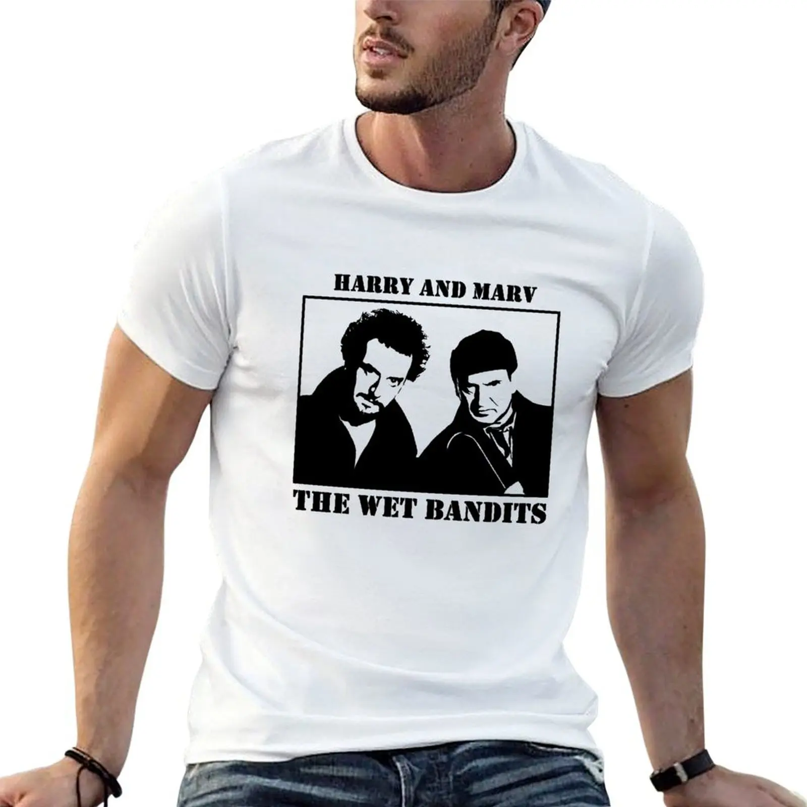 

Футболка Harry And Marv The Wet Bandits, мужская футболка из 100% хлопка, футболки люксового бренда, футболка из 100% хлопка