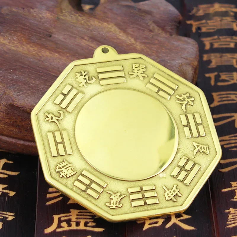 Mirror Bagua Feng Shui Chinese Gossip Concave Brass Octagon Convex Door Crafts Protection Front  Ornament