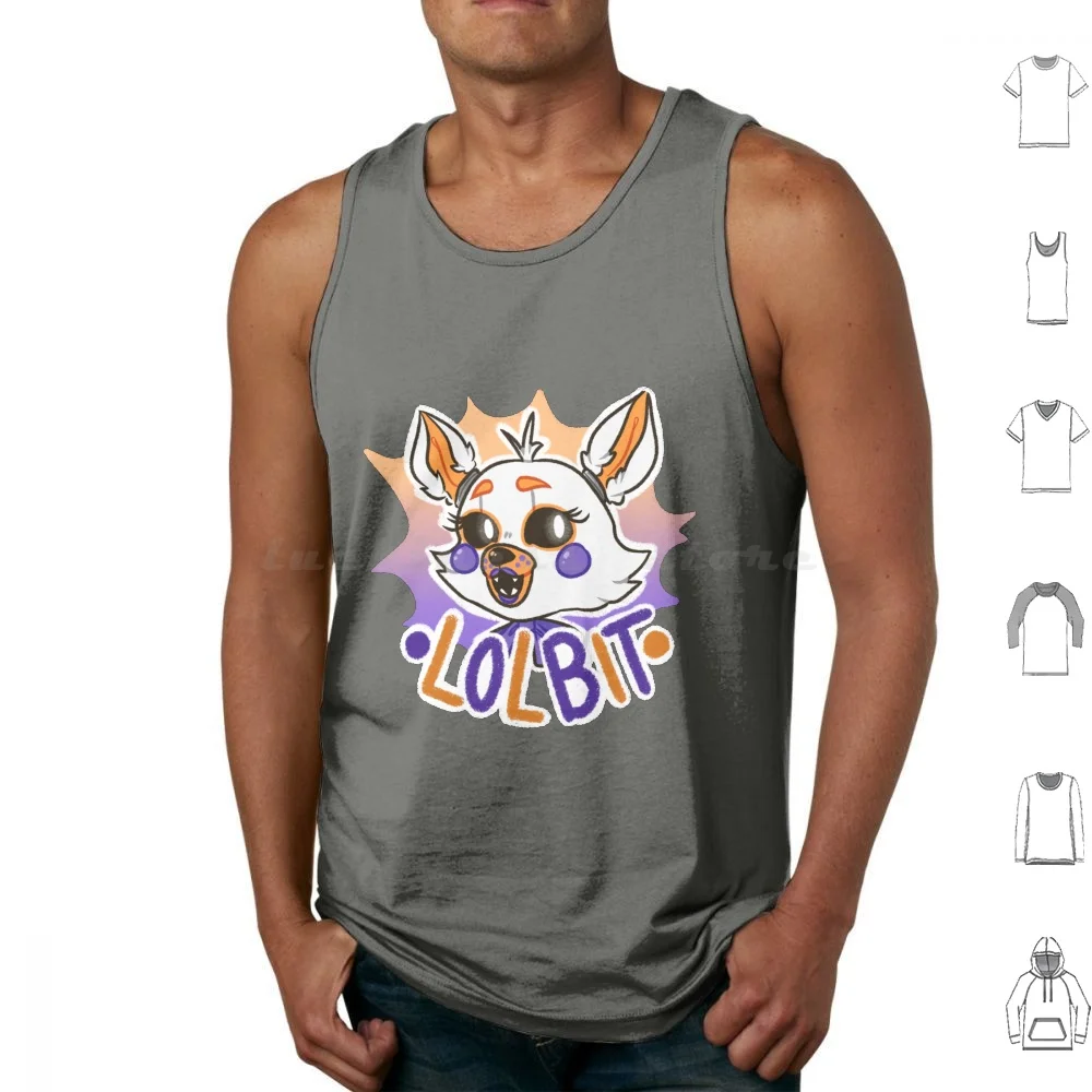 Fnaf : Lolbit Tank Tops Print Cotton Fnaf Lolbit Game Horror Five Nights At Video Game Fnaf Lolbit Animatronic Cute