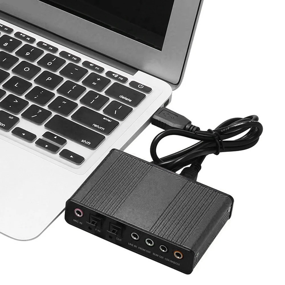 External 3D Audio Sound Card Virtual 7.1 Channel USB 5.1 Converter Adapter Cable