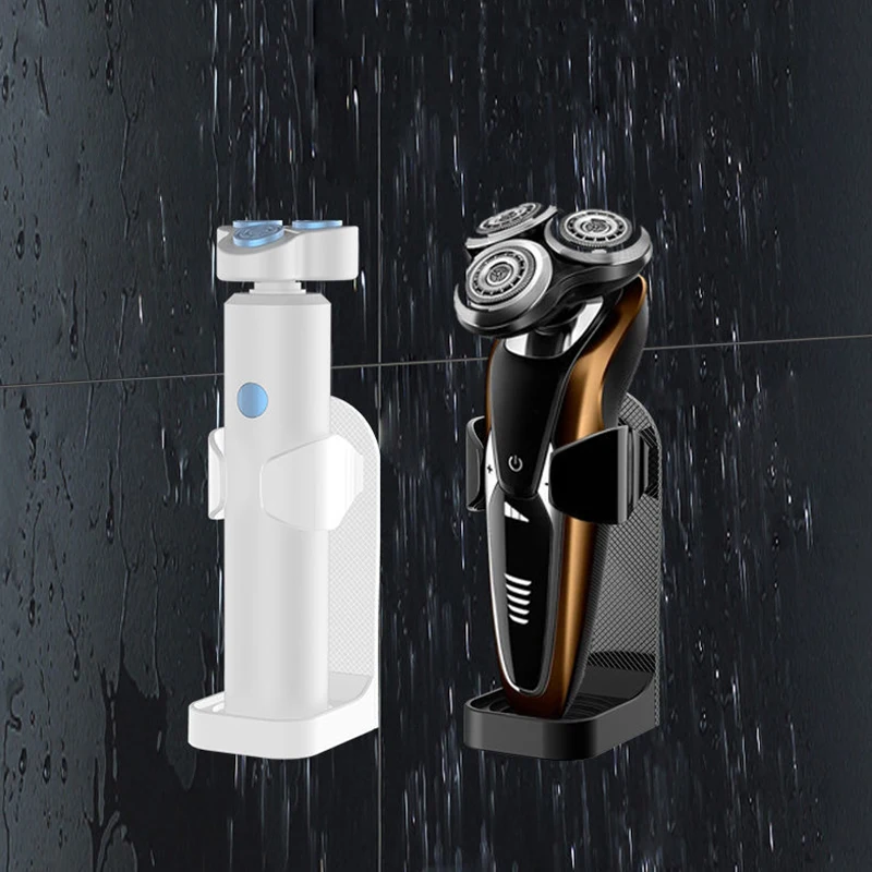Electric Shaver Razor Wall-Mounted Holder Traceless Toothbrush Stand Rack Space Saving Storage Holder Base Bathroom Accessories