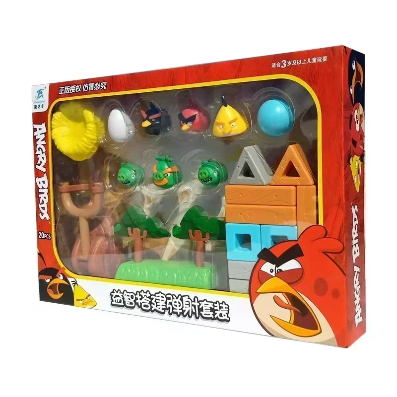 Böse Vogel Bausteine Spielzeug rot blau Chuck Matilda Minion Schweine Action figuren blockiert Gebäude Schieß spiel Geburtstags geschenke