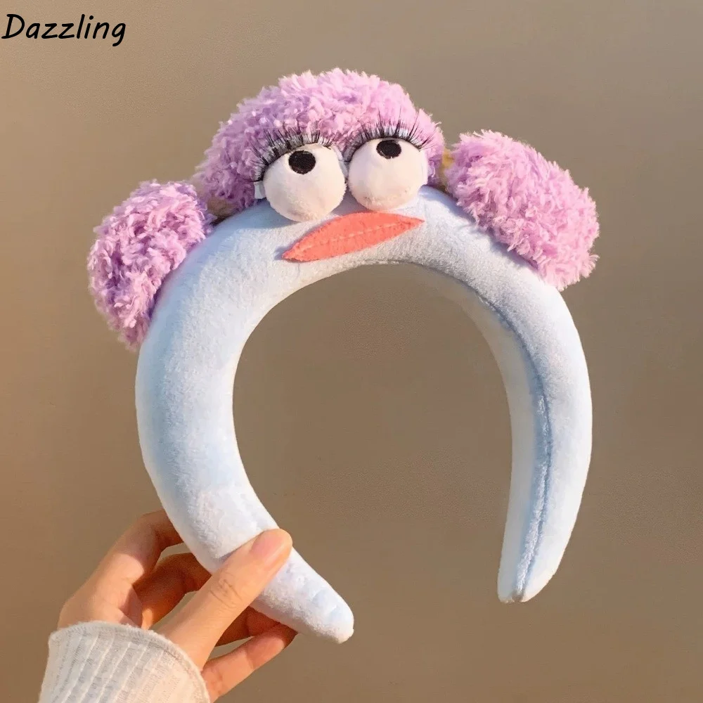 

Hair Accessories Big Eyes Plush Headband Colorful and Vibrant Wacky Adorable Hair Hoop Funny Headwear Girls Cartoon Hairband
