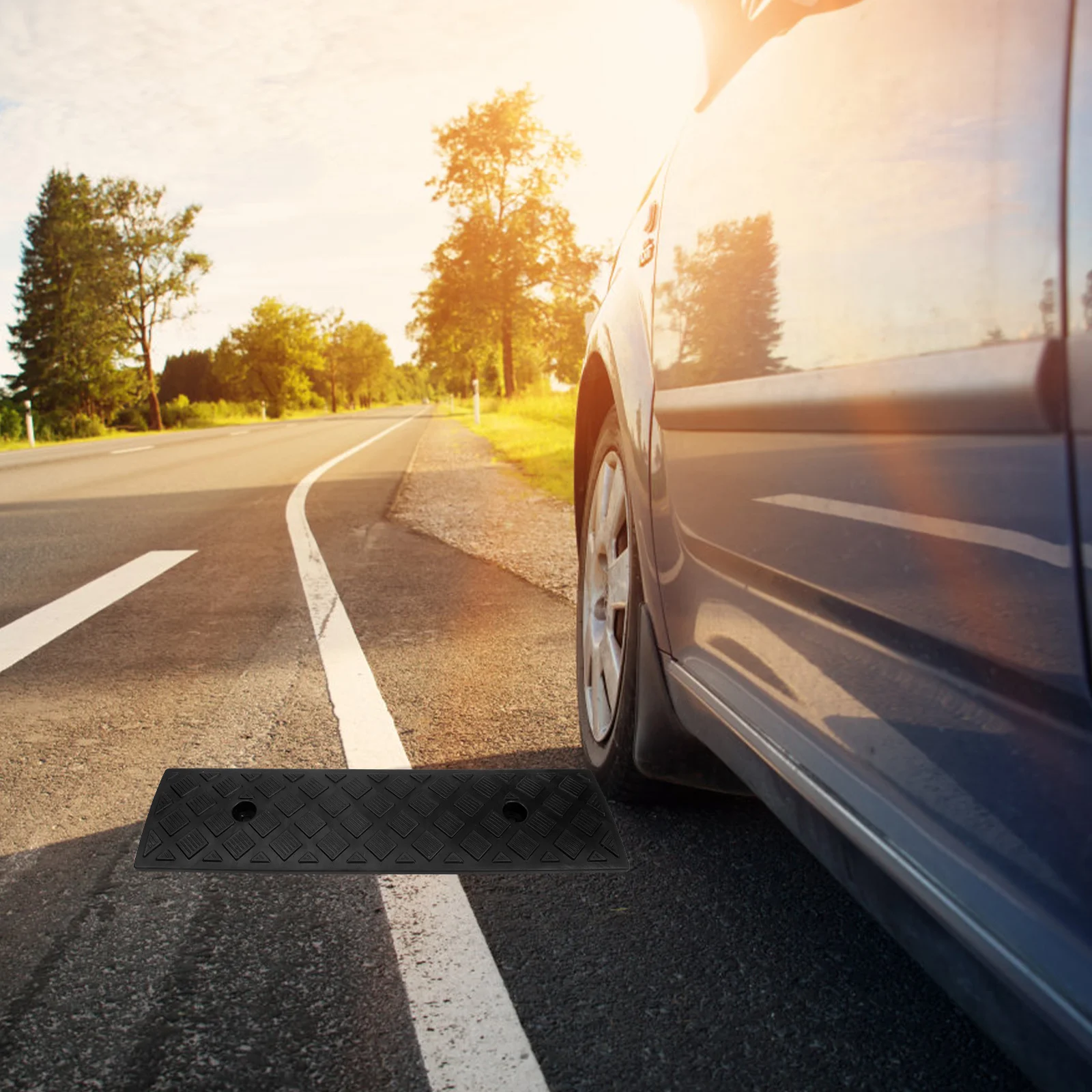 

Plastic Curb Ramp Driveway Motorcycle Car Garage Heavy Duty Pad Wheelchair Low Vehicles Durable Anti-Slip