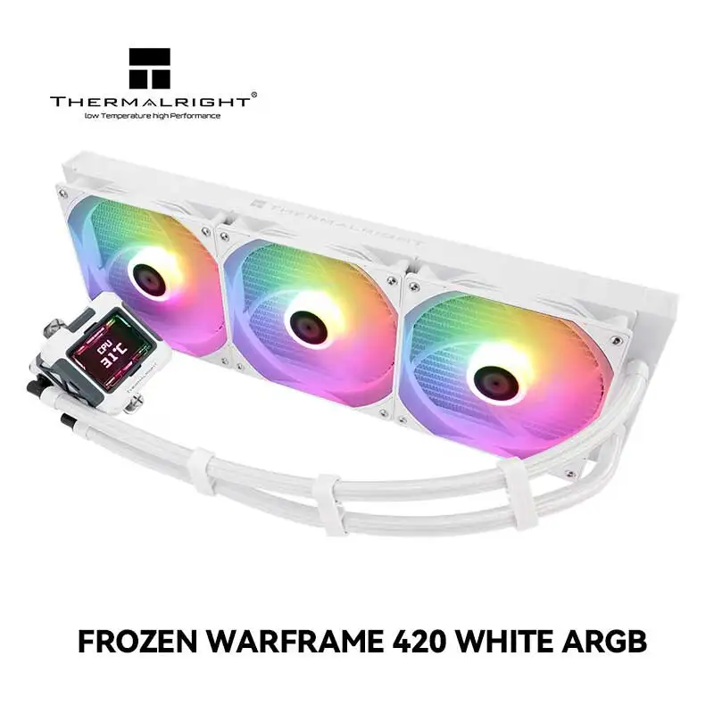 Thermalright FROZEN WARFRAME 420 ARGB All -in -one water cold radiator 2.4 -inch LCD display, support format JPG,PNG,GIF