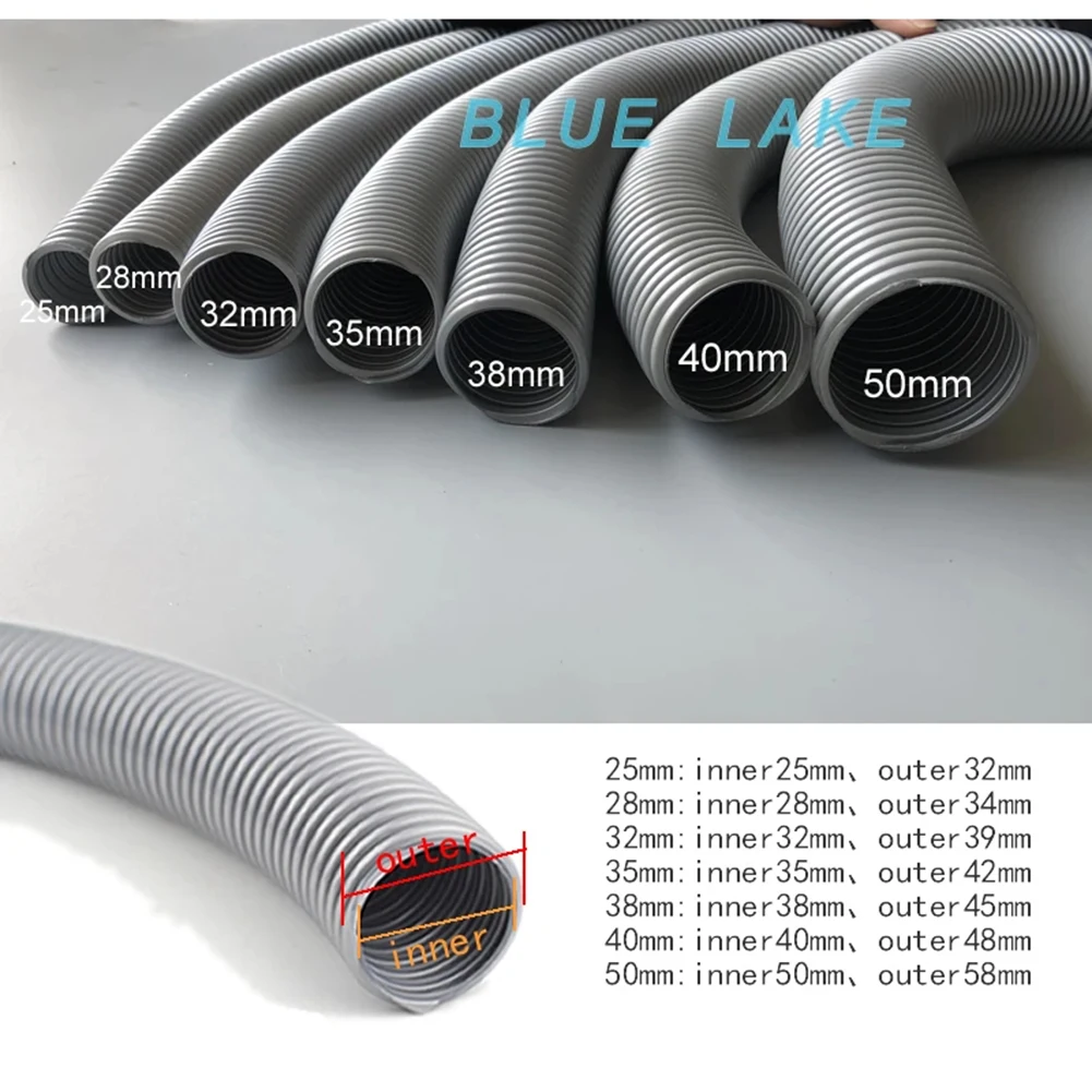 Труба для пылесоса, резьба, аксессуары для шланга, гибкая внутренняя чистка дома, 50 мм, запасные части, высокое качество