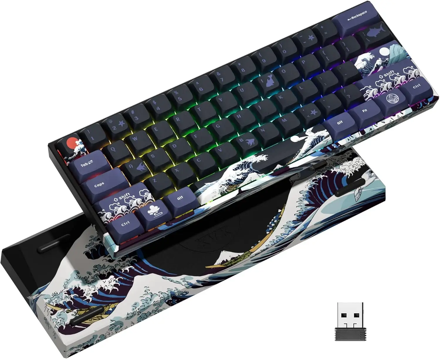 60% RGB Wireless Mechanical Gaming Keyboard, Hot-Swappable with Linear Switch for Windows & Mac