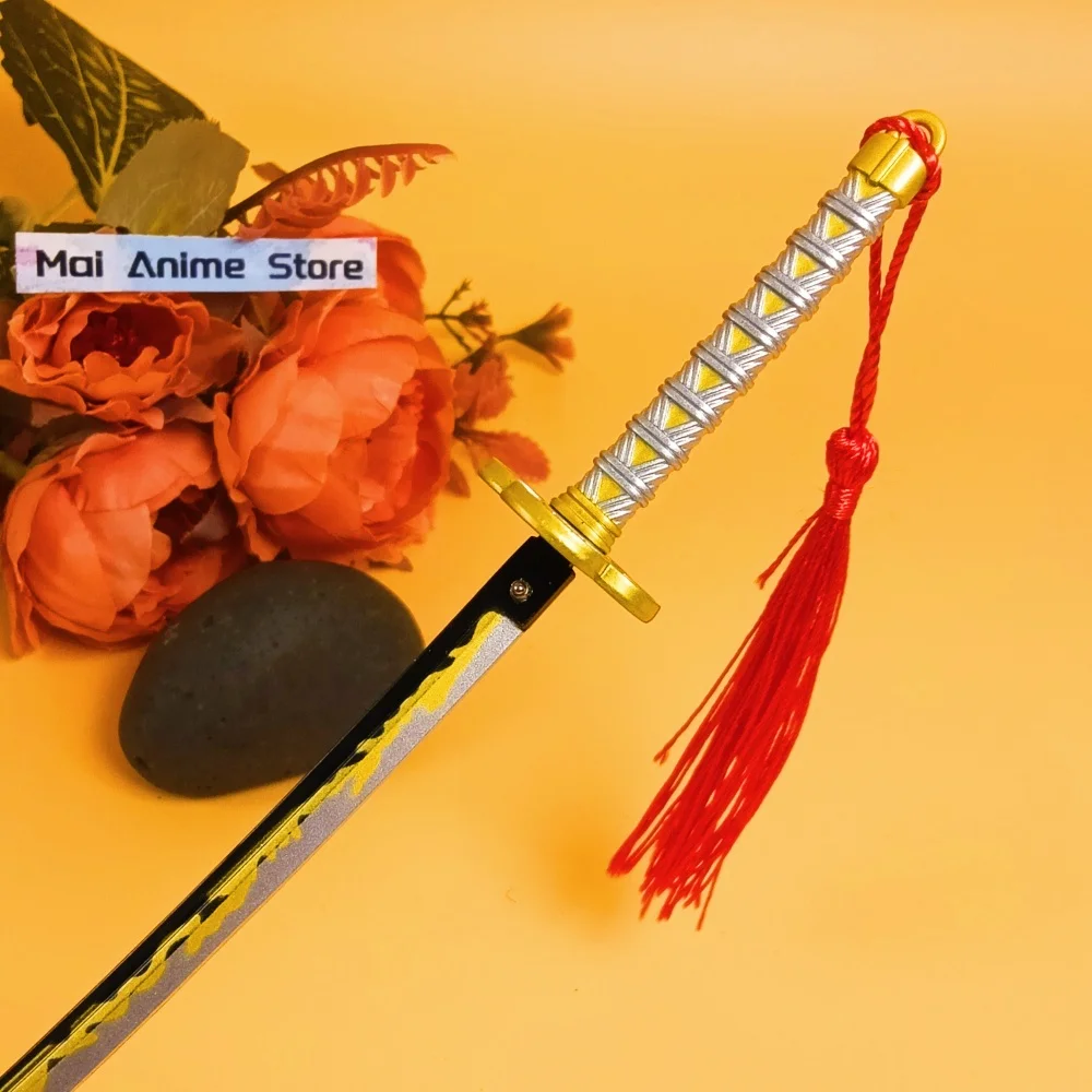8.6 بوصة كاتانا صغيرة أصلية صغيرة الساموراي صابر الديكور عمل الشكل Ainme كاتانا سكين شفرة معدنية السيف لعبة غير حادة هدية