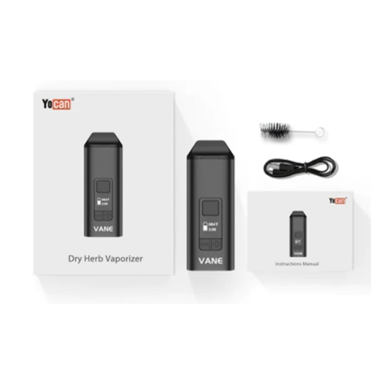Kit de palhetas yocan original, vaporizador de ervas secas com bateria embutida de 1100mah, bocal magnético, câmara de aquecimento de cerâmica, mod de e-cig