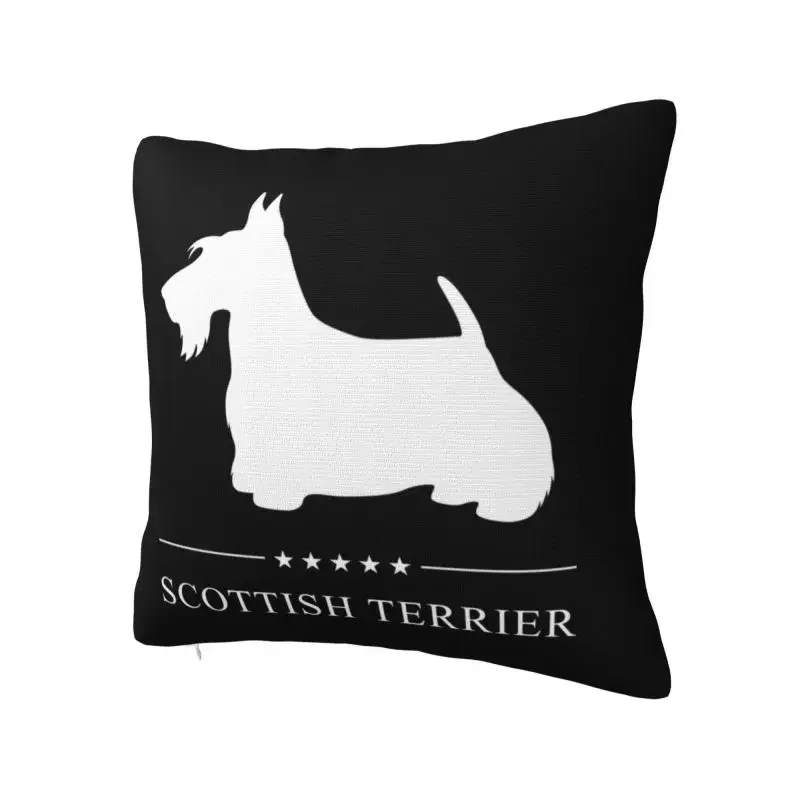 Scottish Terrier Pillow Home Decor Cute Scottie Dog Cushions for Sofa Square Pillowcase