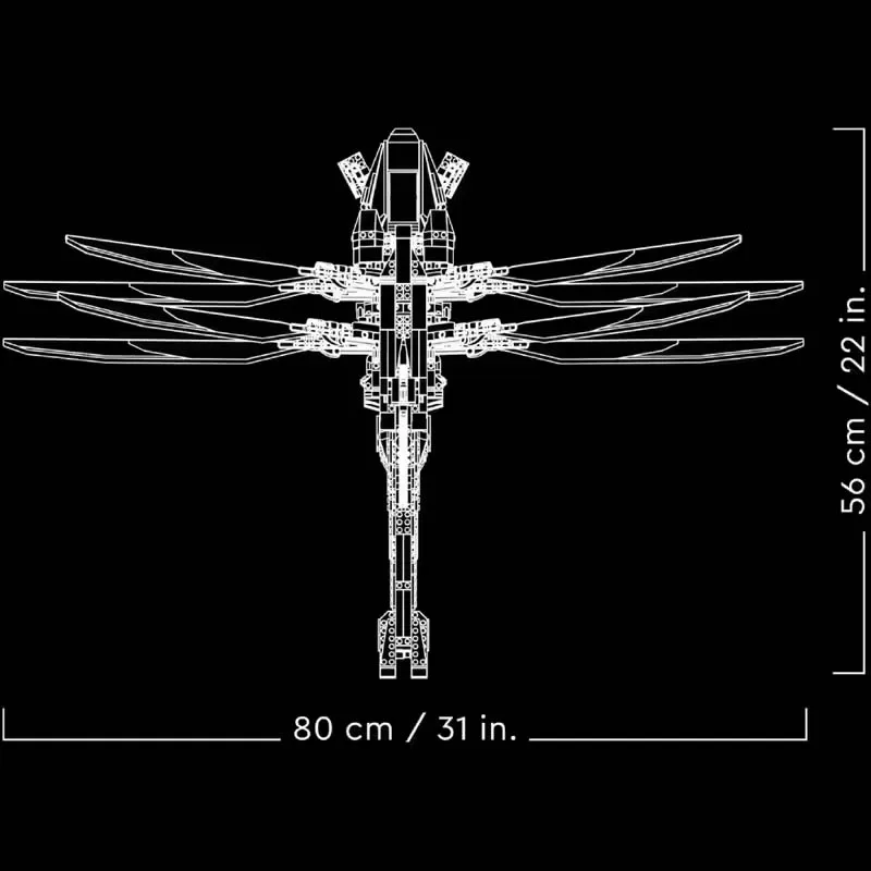 10327 الكثبان الرملية Atreides Ornithopter نموذج اللبنات مجموعة 1369 قطعة ألعاب الطوب الإبداعية للطفل الكبار عشاق الفيلم هدية تحصيل