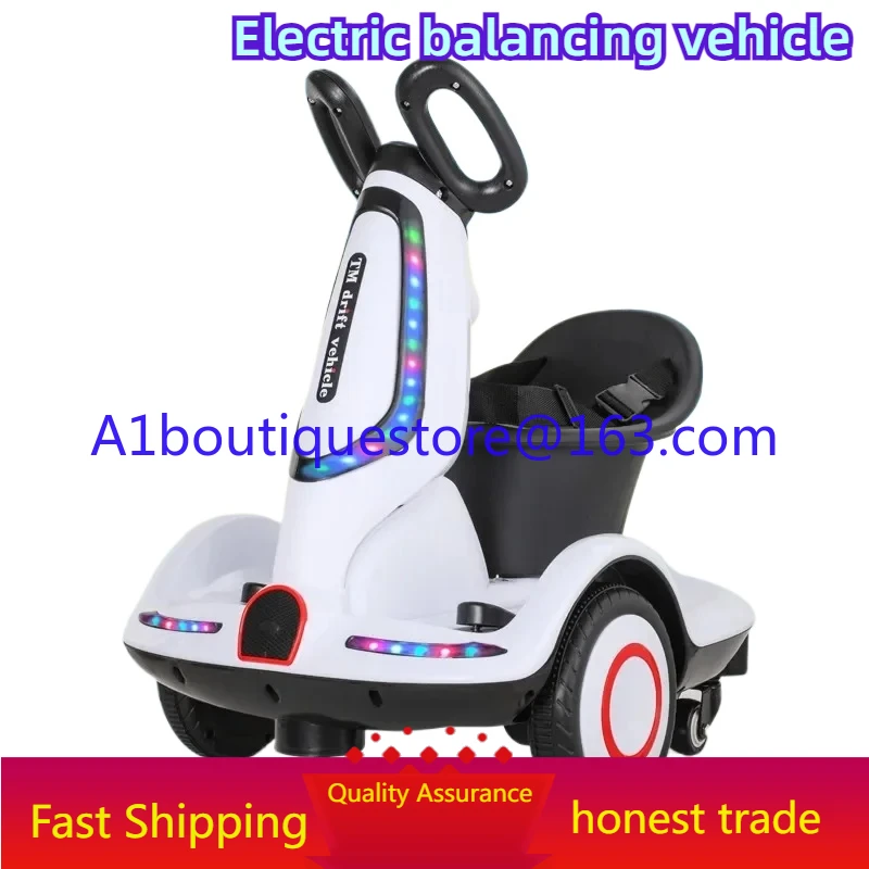 

Children's electric balance car rotating charging remote control car can sit on people and children drift