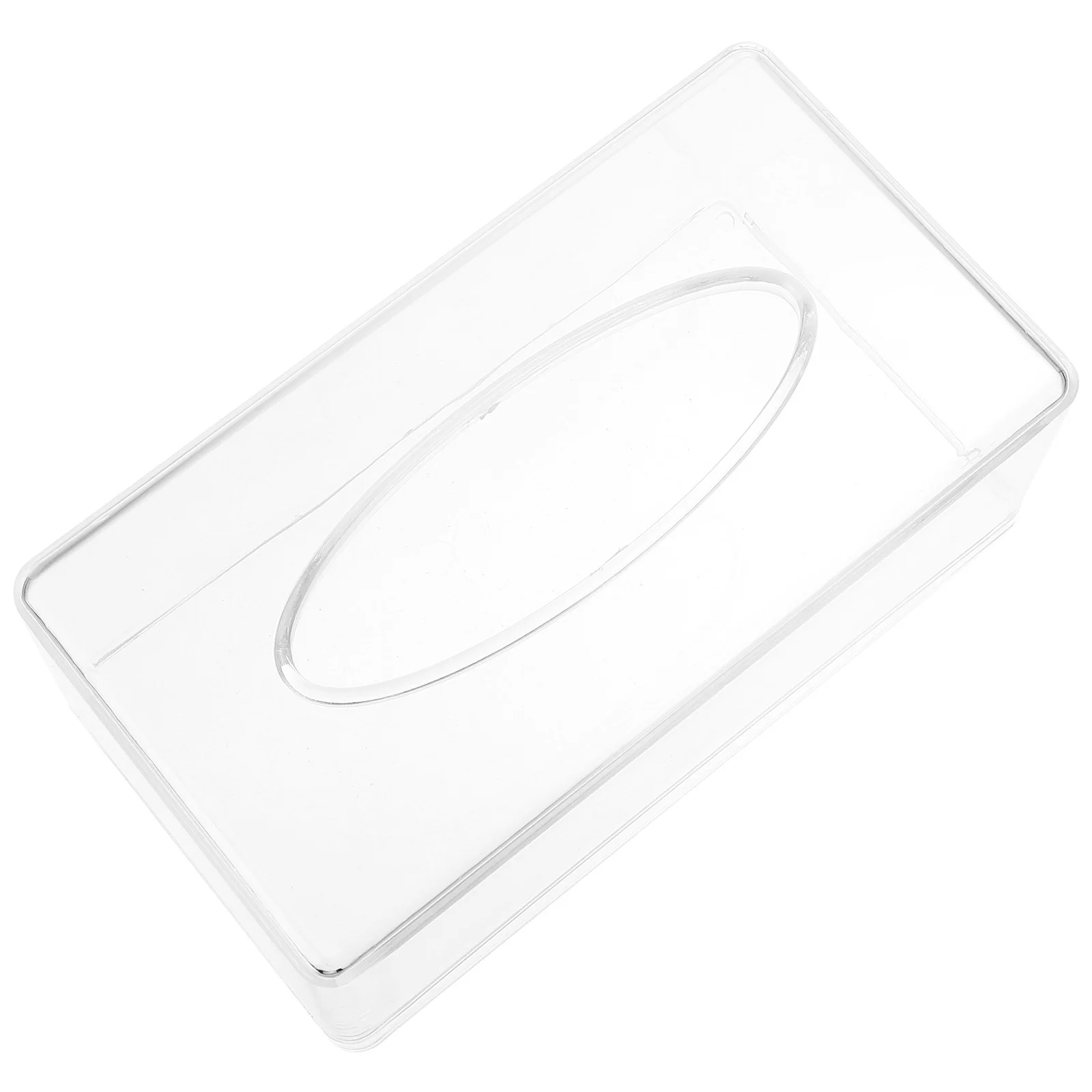 

Clear Tissue Box Rectangular Plastic Napkin Box Material Compact Desktop Storage Container For Home Office
