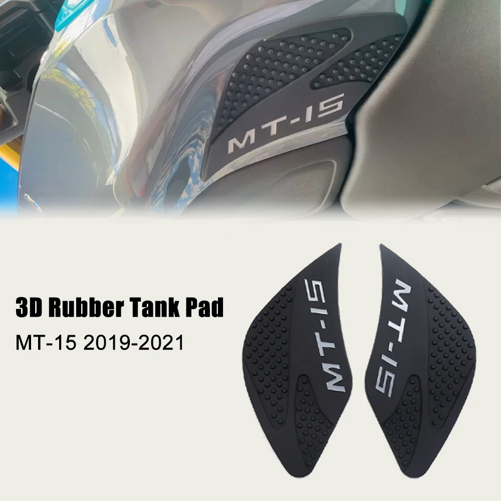 For Yamaha MT-15 MT15 MT 15 2019 2020 2021 Motorcycle Side Fuel Tank Pad Tank Pads Protector Stickers Knee Grip Traction Pad