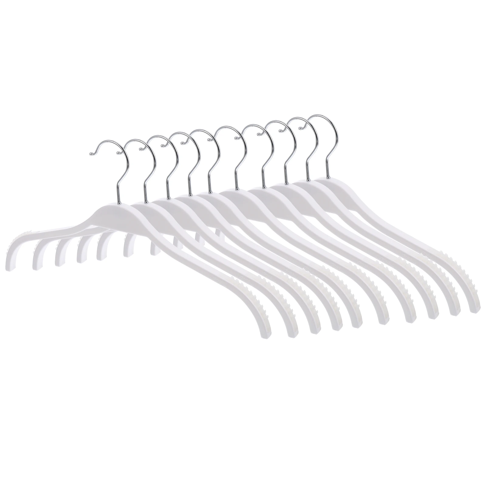 

Plastic Seamless Coat Hanger Anti Clothes Hangers Skid Semicircle Shoulder Strong 30kg Clothes Storage