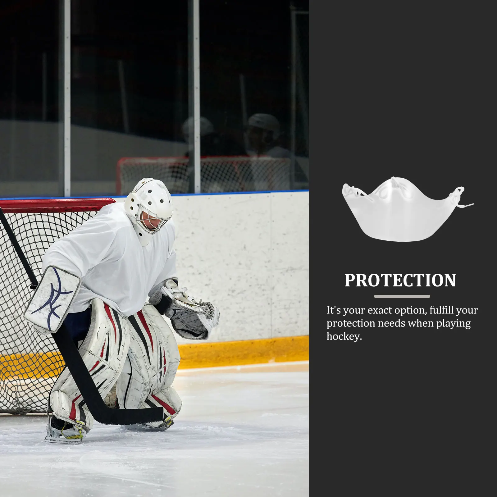 

1Pcs Ice Hockey Goalie Face Protector Semicircle Design Protective Gear Hockey Face Guard Goalkeeper Protection