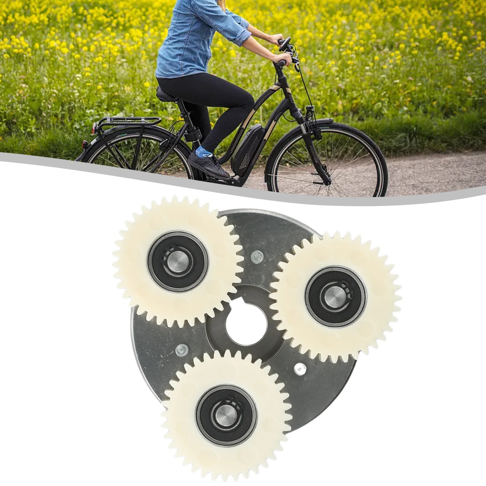 E-Bike Gears Planetary Gears Nylon Wheel Hub White 13.5*47mm 3 Pcs 36Teeth 500W Bearings Bicycle For Bafang Motor