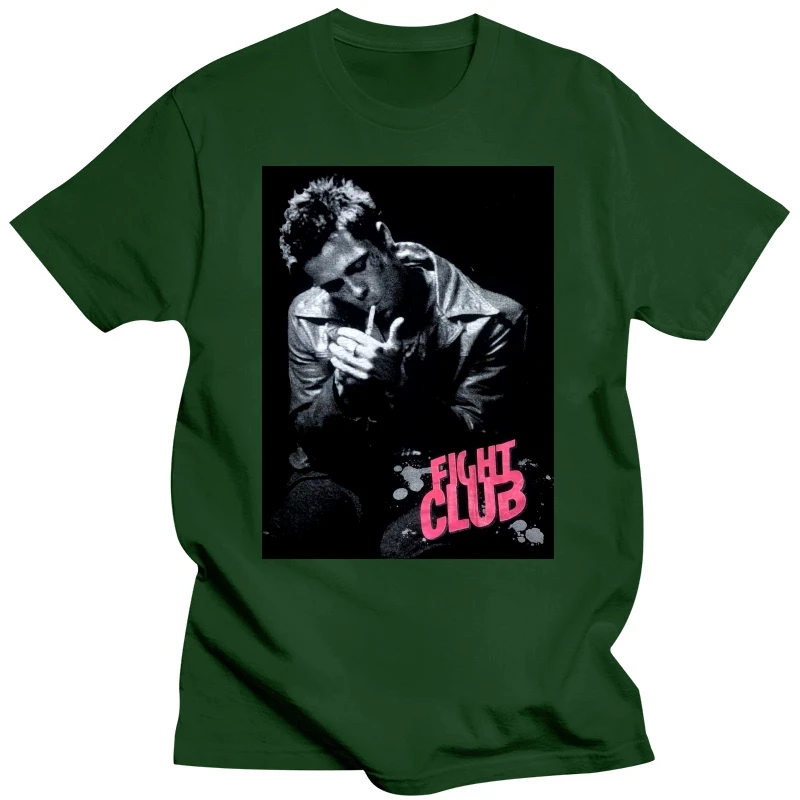 Men t shirt Fight Club Brad Pitt movie tshirt