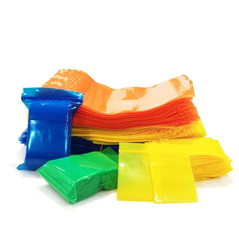 200Pcs Resealable Plastic Colours Zip Lock Bags Clear Food Biscuit Candy Jewelry Gifts Photo Battey PE Storage Packaging Pouches