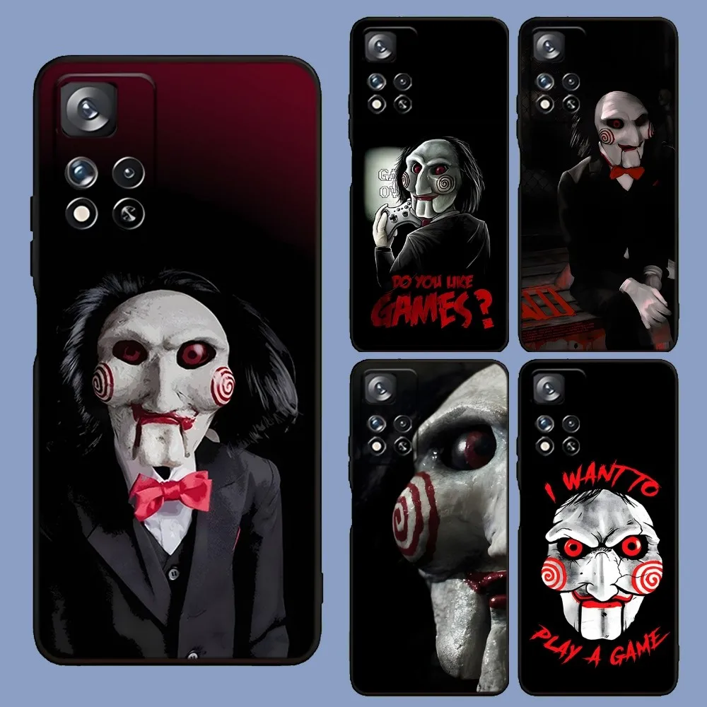 J-Jigsaw Killer Horror Phone Case For Samsung Galaxy A13,A21s,A22,A31,A32,A52,A53,A71,A80,A91 Soft Black Cover