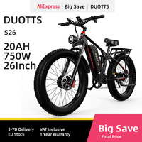 DUOTTS S26 E Bike 1500W Dual Motor 48V20AH Battery Snow Electric Bicycle Hydraulic shock 26*4.0 Fat Tire Electric Bike