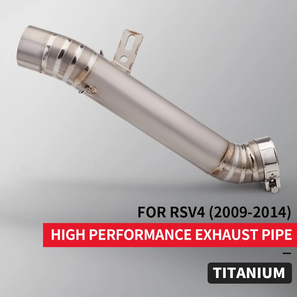 

For RSV4 exhaust system (2009-2014) exhaust pipe middle pipe stainless steel/titanium alloy connecting pipe