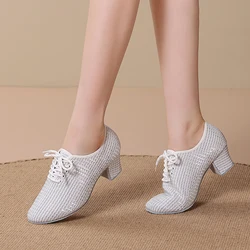 Adult High-heeled Modern Dancing Shoes Professional National Standard Dance Practice Shoes Women Waltz Dancing Shoes Indoor