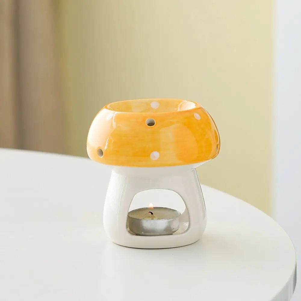 Cute Mushroom Candle Holder Cartoon Romantic Candle Essential Oil Burner Non-toxic Creative Mushroom Incense Burner Yoga Studio