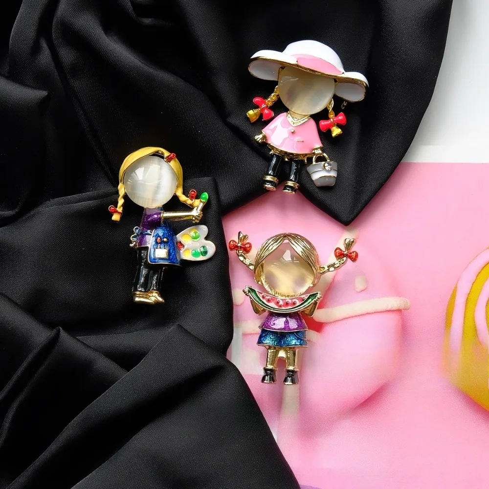

Elegant Beautiful Girl Designs Men Women Brooch Pins，Suit Coat Clothing Accessories, Wedding HolidayPartyCouple Surprise Gift