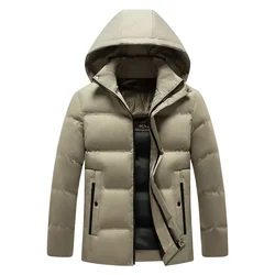 Parkas Men's Business Winter Jackets Thick Warm Hooded Parkas Long Coat Men Clothing Windproof Overcoats Men Winter Clothing