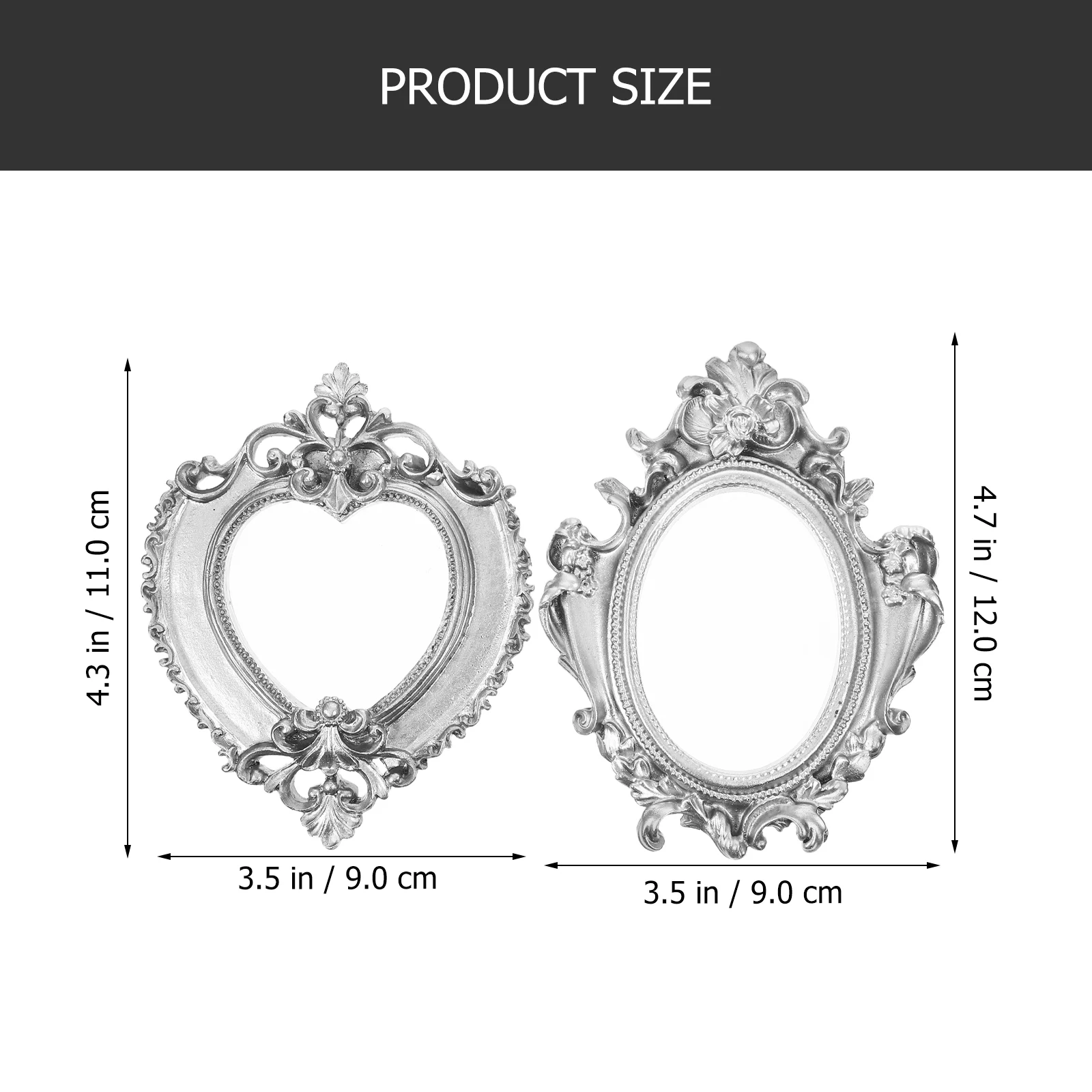 Tabletop Decor Mini Photo Frame Props Gold Display Stand Vintage Golden Shelves