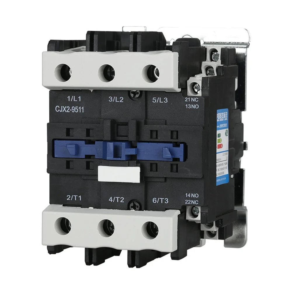 

CJX2-9511 LC1 AC Contactor 95A 3 Phase 3-Pole Coil Voltage 380V 220V 110V 36V 24V Din Rail Mount 3P+1NC+1NC Factory Wholesale