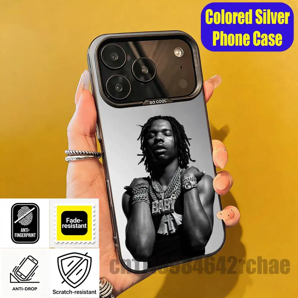 For iPhone 14 16 12 15 13 17 11 E Pro Max Plus Air Mini Grey Silver Shell For Lil Baby Dead Fresh WHAM Phone Case